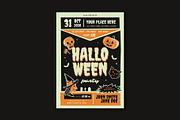 Retro Halloween Party Flyer, a Flyer Template by VectorVactory (Thumbnail 2 of 3)