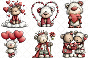 Whimsical Valentine Teddy Bear, an Animal Illustration by Black Bird Studio (Thumbnail 5 of 6)