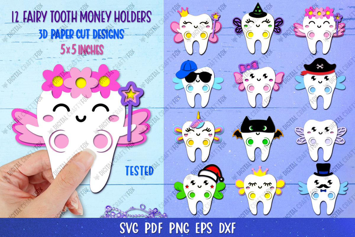 Tooth Fairy Money Holder Bundle, an Illustration by Digital_Craftyfox (Photo 3 of 19)