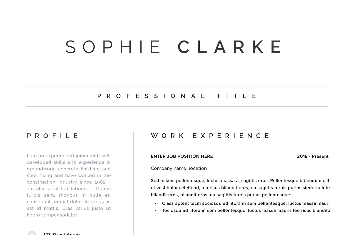 Professional Resume CV Template, a Resume Template by Resume Angels (Photo 3 of 12)