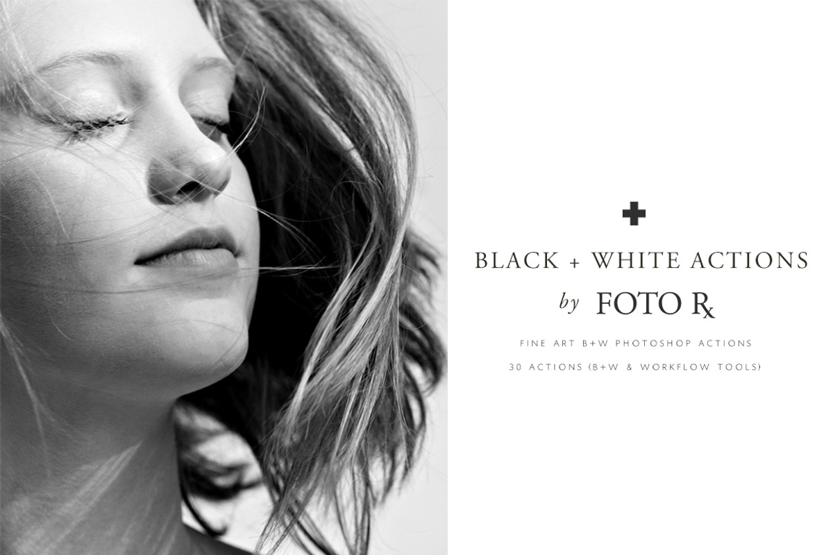 FINE ART BLACK + WHITE PS ACTIONS, an Action Add-On by Foto Rx Co. (Photo 1 of 14)