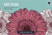 120 Floral Procreate Stamp Brushes, a Brush Add-On by Riveros Illustration (Thumbnail 5 of 13)