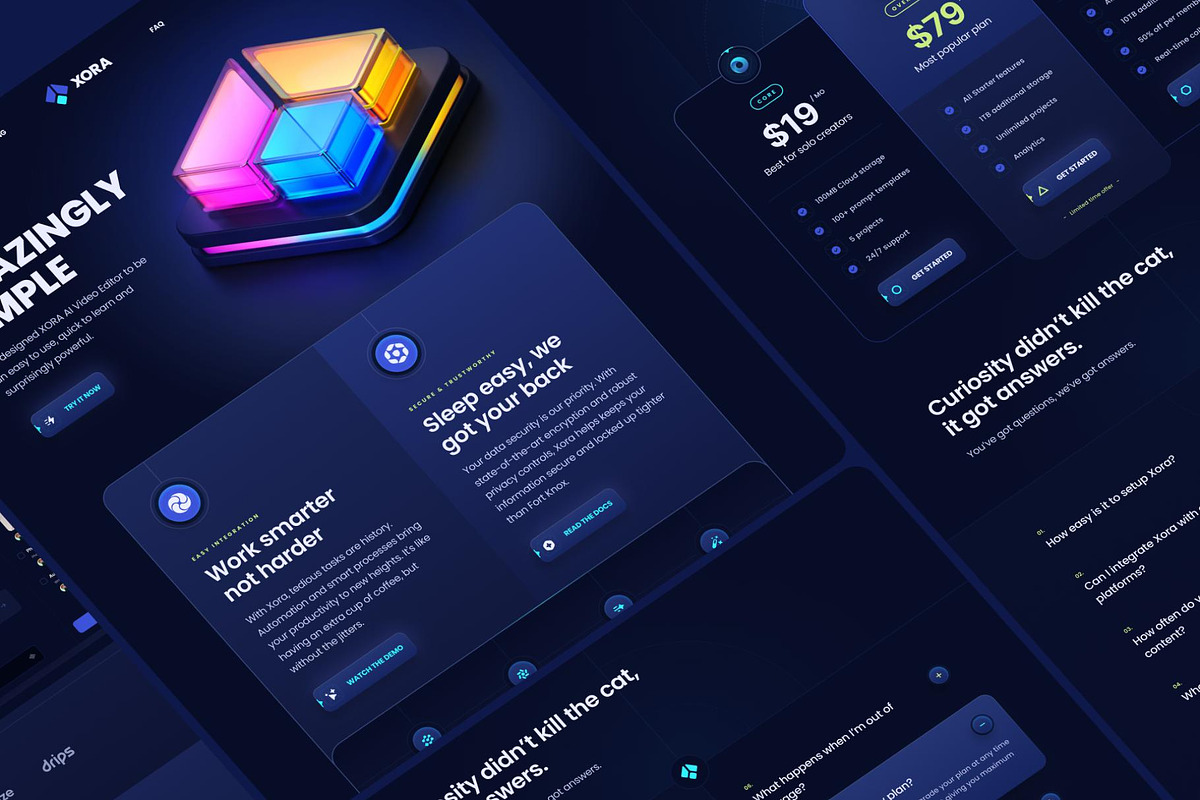 XORA - SaaS Landing Page Kit, an UI Kit Template by Creative Perspective (Photo 2 of 8)