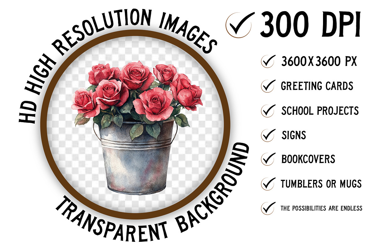 Watercolor Flowers Shop Clipart, an Illustration by Craft Nest (Photo 2 of 7)