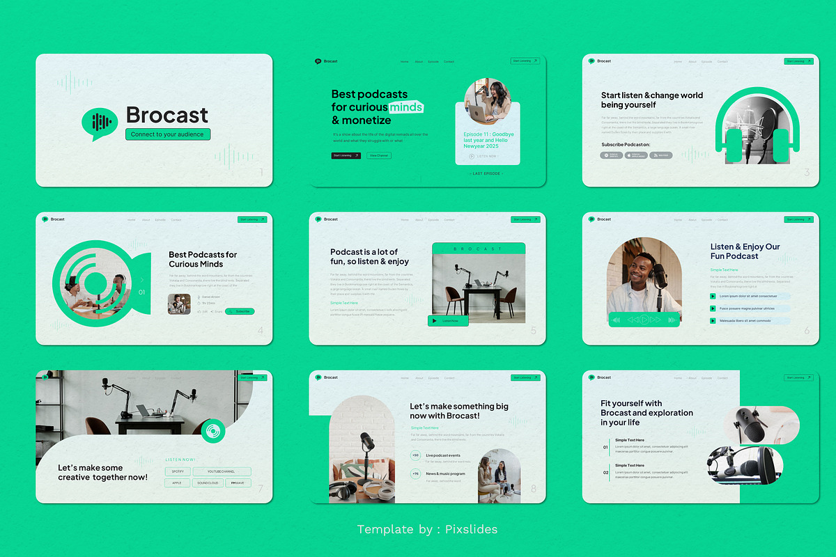 Podcast and Radio Keynote, a Presentation Template by Pixslides (Photo 2 of 6)