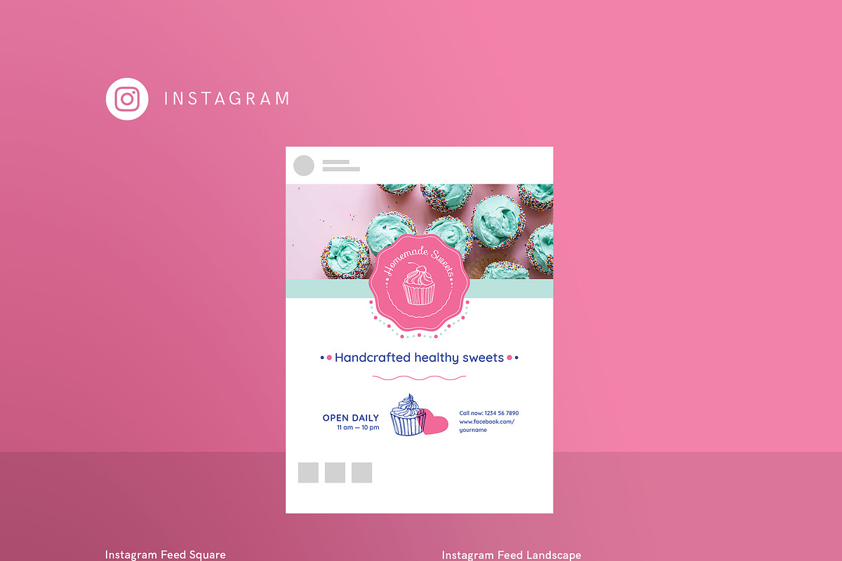 Mega Bundle | Homemade Sweets, a Poster Template by Amber Graphics (Photo 16 of 21)