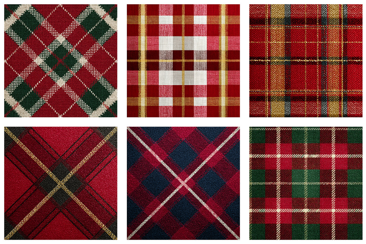 Royal Red Christmas Tartan Plaid, a Texture Illustration by Dream Creation (Photo 3 of 6)