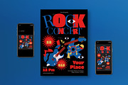 Black Rock Concert Flyer Set, a Flyer Template by graphicook (Thumbnail 1 of 3)