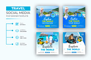 Holiday Travel  Social Media Post, a Social Media Template by Mk_Studio (Thumbnail 1 of 5)