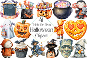 Halloween Trick or Treat Clipart, an Illustration by DreamPrint404 (Thumbnail 1 of 5)