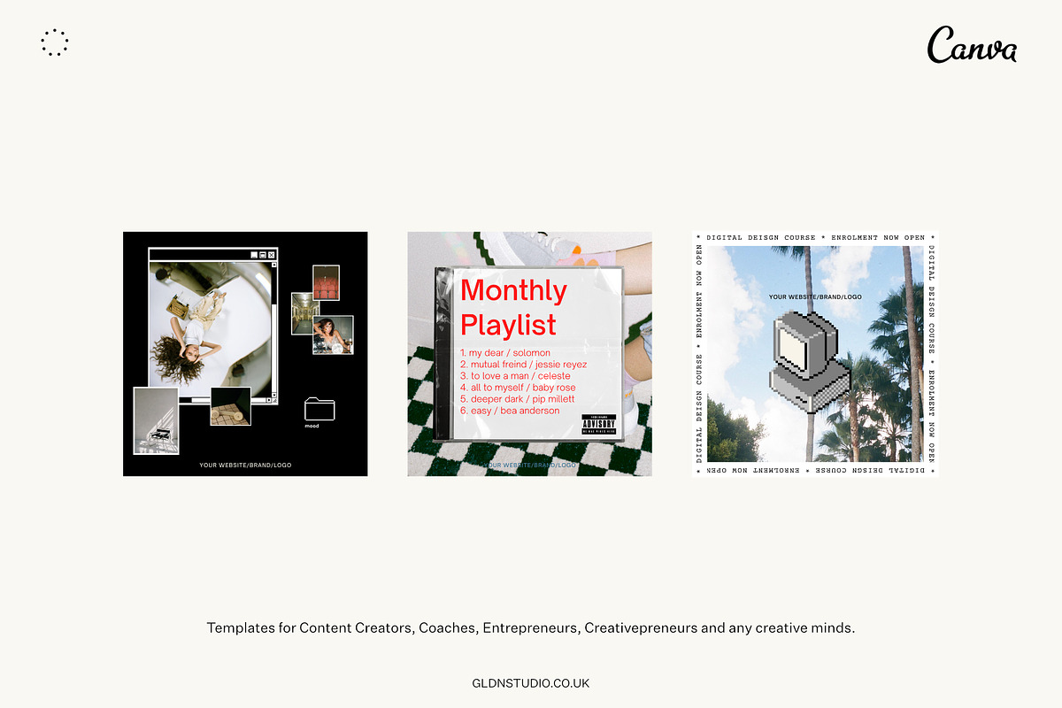 90s Canva Social Media Templates, a Social Media Template by GLDN Studio (Photo 5 of 8)