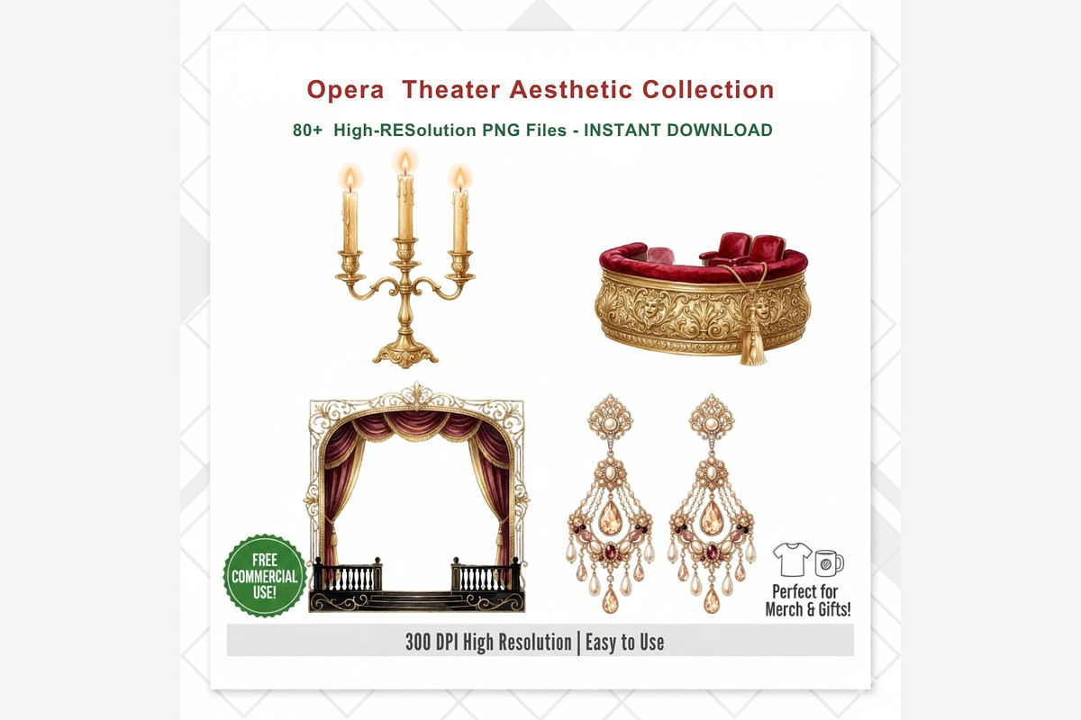 Watercolor Opera Theater Bundle, a Person Illustration by Tanya Kart (Photo 3 of 13)