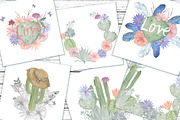 Watercolor cactus set, an Illustration by Natikka Art (Thumbnail 2 of 4)