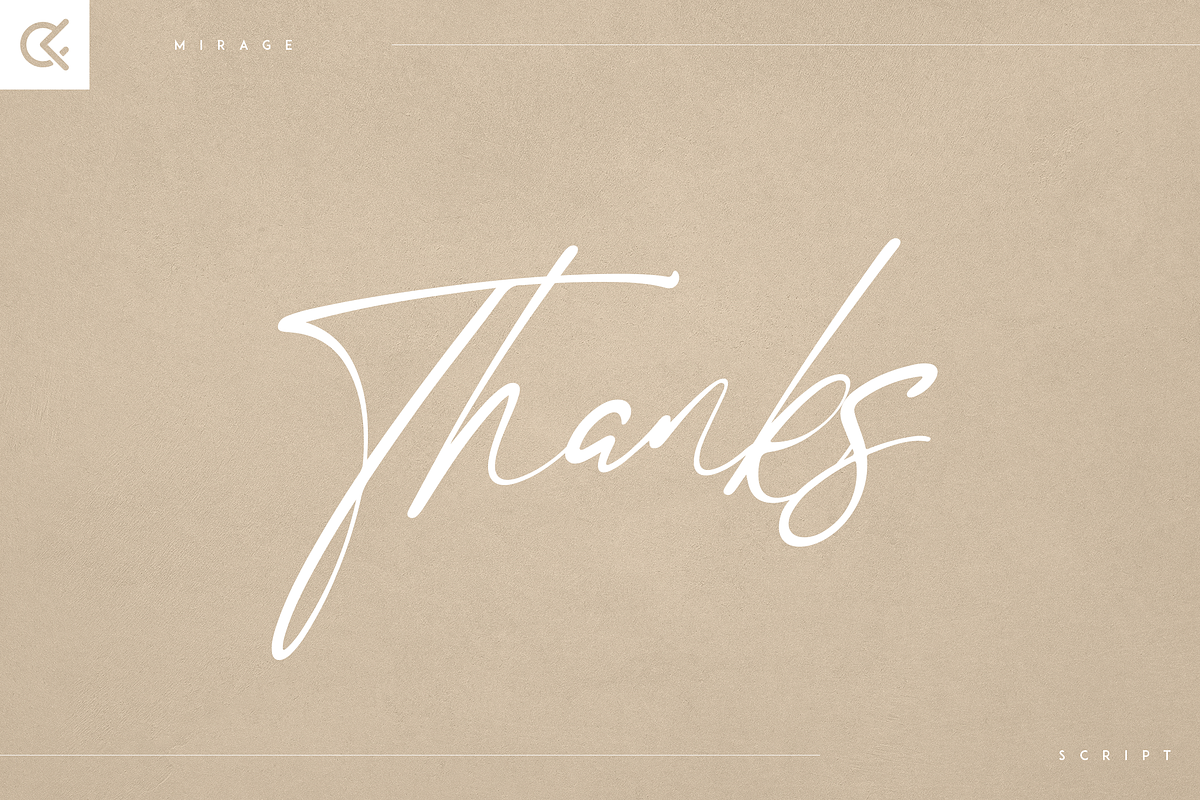 Mirage - creative script font, a Script Font by Only Fonts (Photo 10 of 10)