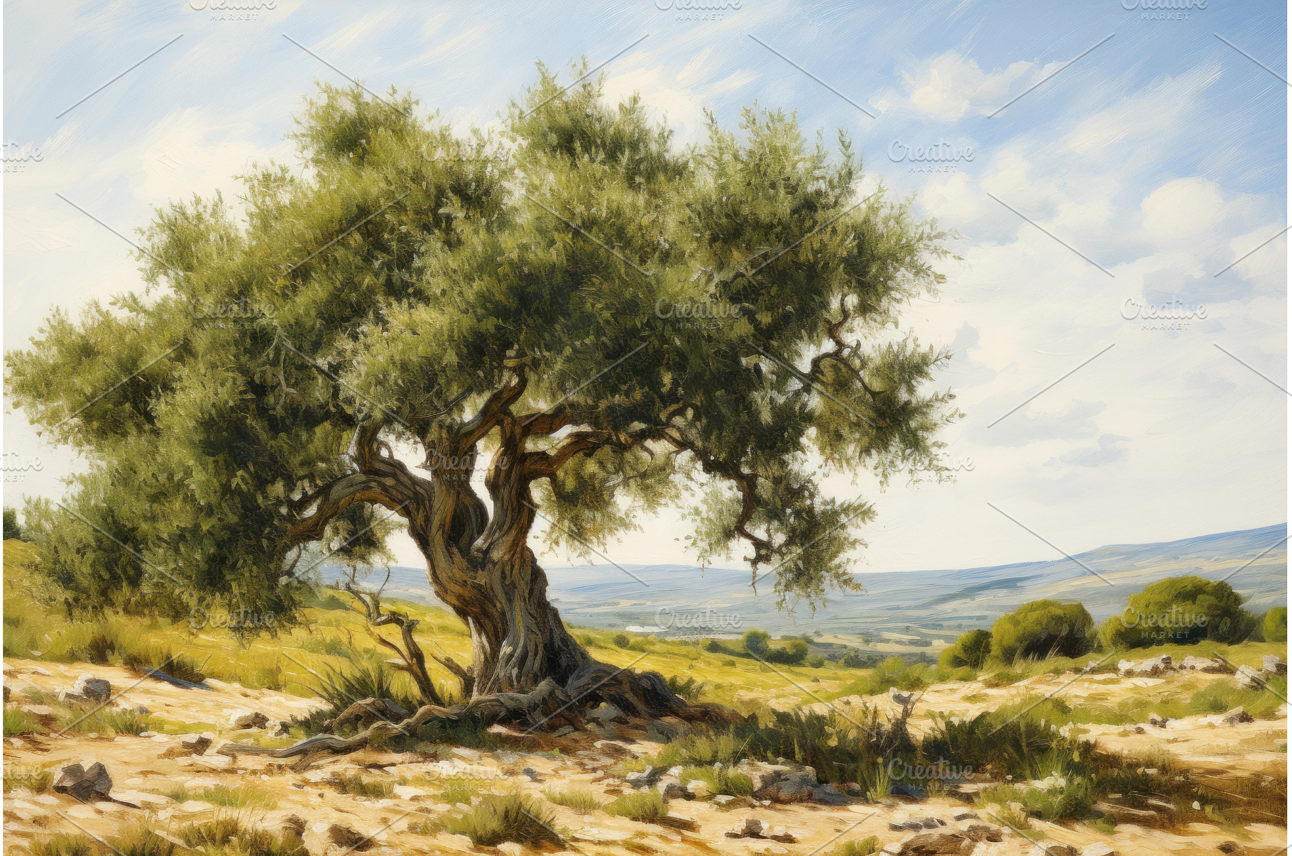 Leafy Olives tree garden branch, a Food & Drink Photo by Ylivdesign