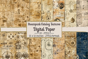 Steampunk Catalog Textures, a Texture Illustration by DreamPrint404