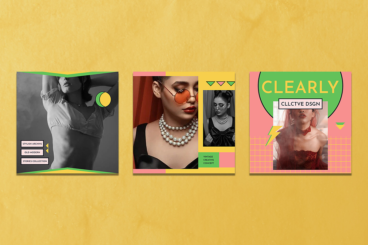 New In 90's Instagram Templates, a Social Media Template by Azruca (Photo 7 of 9)
