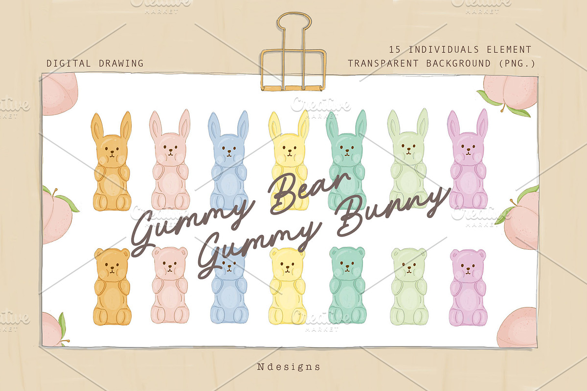Gummy Bears & Gummy Bunny, an Illustration by NDesigns