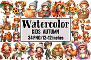 Kids Autumn, an Illustration by Design Market (Thumbnail 1 of 3)