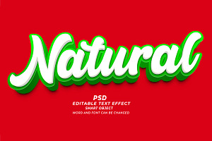 Natural PSD 3D Editable Text Effect