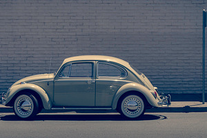 Vintage car stock photograph
