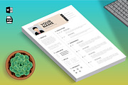 New Modern Resume/CV Template, a Resume Template by Blue Digital Studio (Thumbnail 1 of 2)