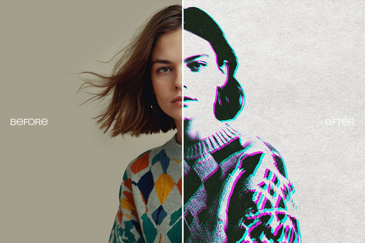 Risograph Glitch Photo Effect, a Layer Style Add-On by dokudokunomi (Photo 3 of 5)