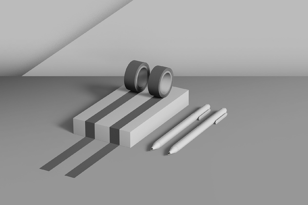13 Tape & Pen (Advanced), a Product Mockup by Grandvity Design (Photo 2 of 5)