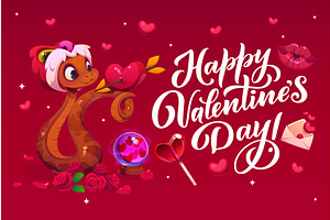 Happy Valentine day greetings, a Seasonal Illustration by Vector Tradition