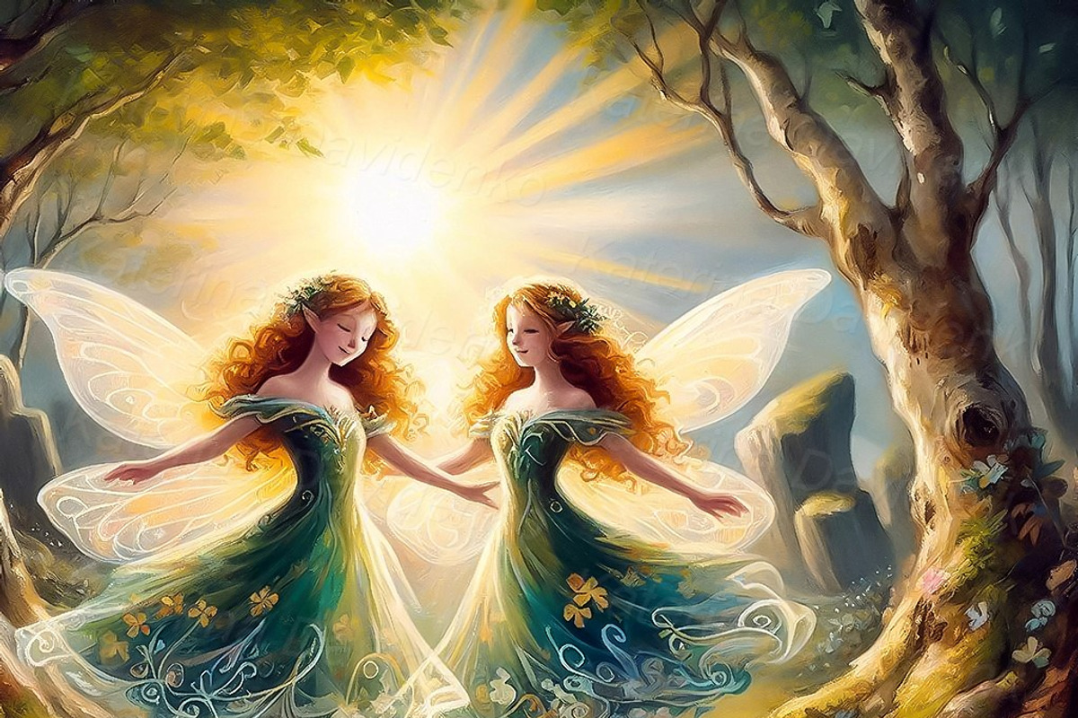 Woodland Fairies Dance Irish Art, a Decorative Illustration by Bubert Art (Photo 6 of 7)