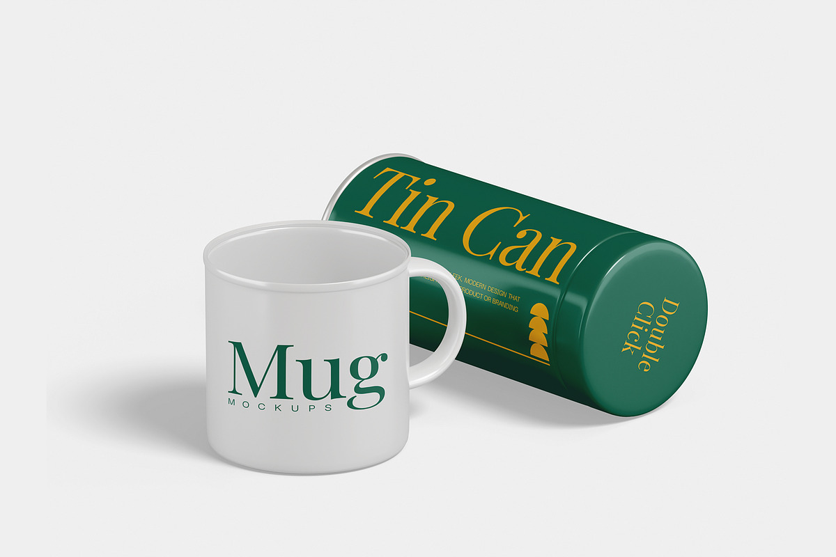 Tin Can with Mug Mockup, a Cups & Container Mockup by Unerispace (Photo 3 of 3)