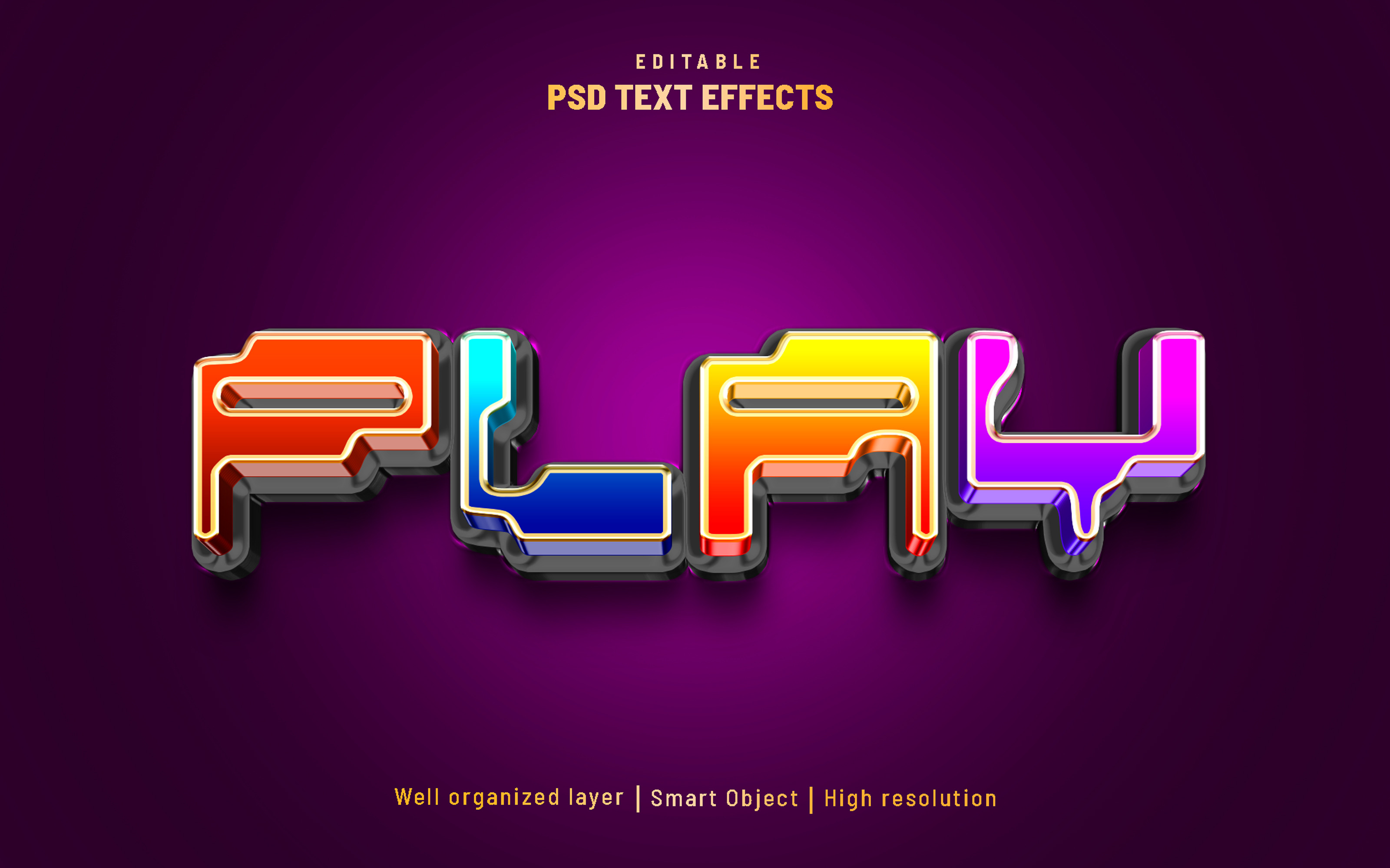Play game editable text effect PSD, a Layer Style Add-On by mdmijanur0187
