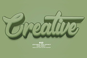 Creative PSD 3D Editable Text Effect, a Layer Style Add-On by TrueVector (Thumbnail 1 of 2)