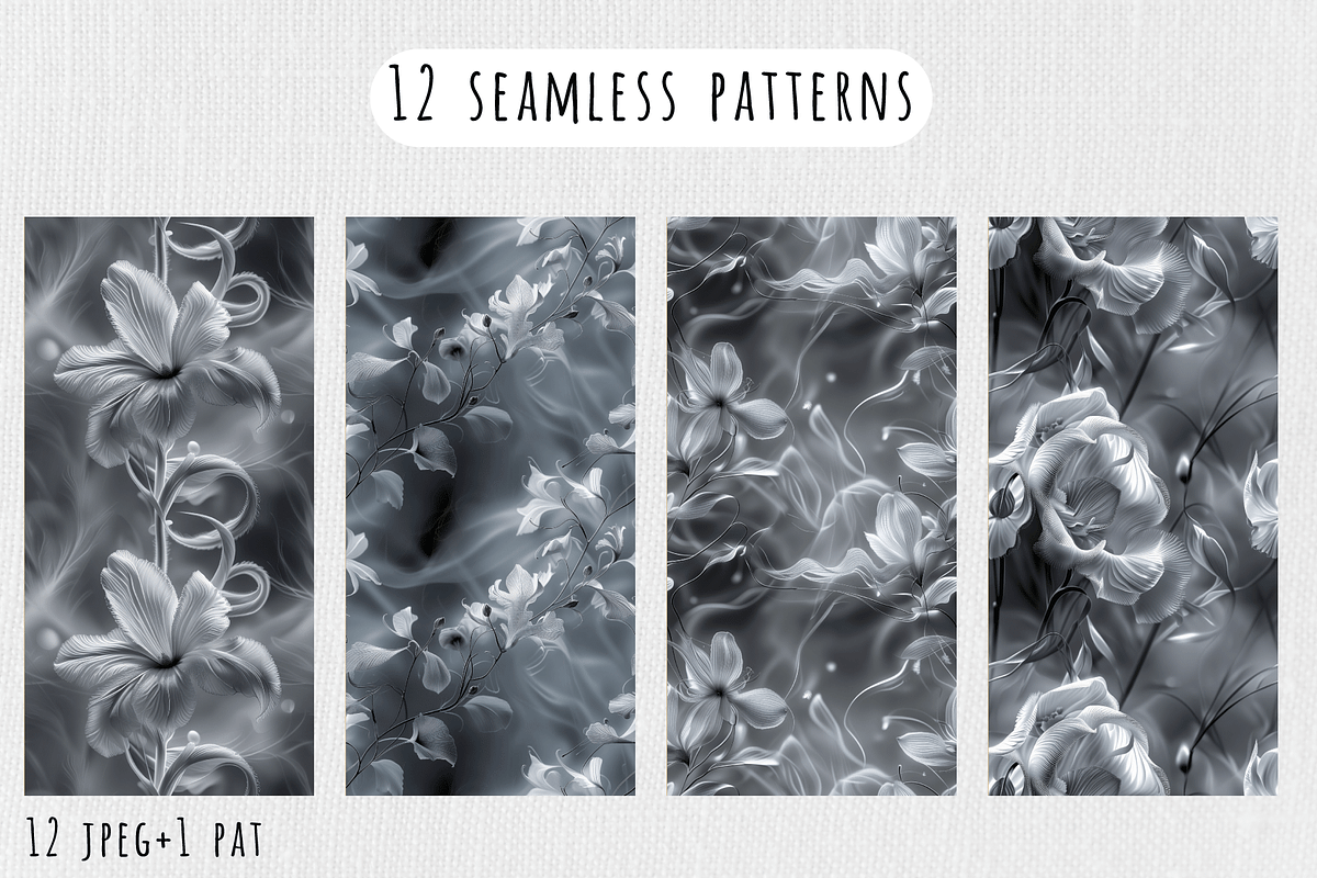 Monochrome - Floral Patterns, a Pattern Graphic by Art Sproot (Photo 3 of 8)