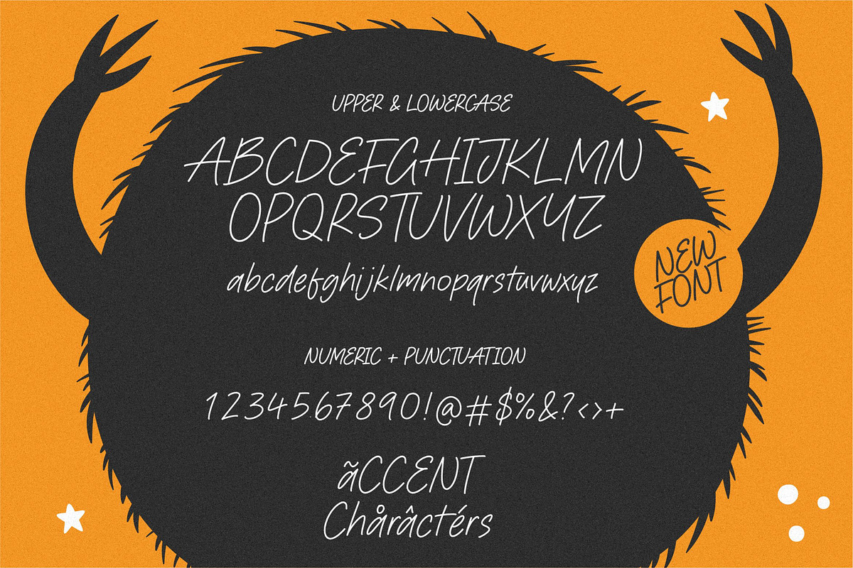 Monster Sprinkle Font, a Script Font by Balpirick Studio (Photo 4 of 5)