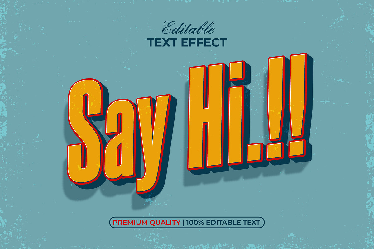 3D Text Effect Vintage Style, a Layer Style Add-On by Mockmenot (Photo 1 of 2)
