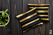 Black Gold Watercolor Stripe Pattern, a Pattern Graphic by Creative Store (Thumbnail 3 of 4)