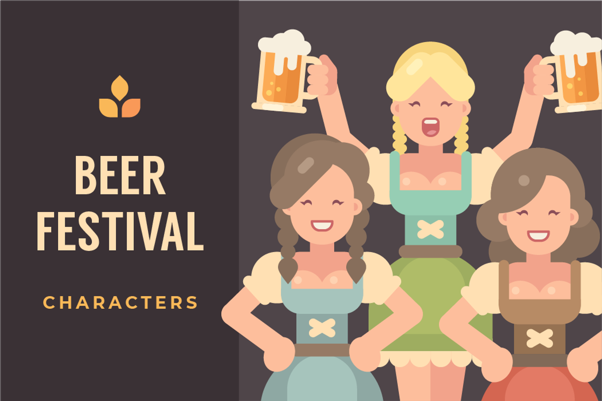 Beer festival characters, a Food Illustration by Ivan Dubovik (Photo 1 of 7)