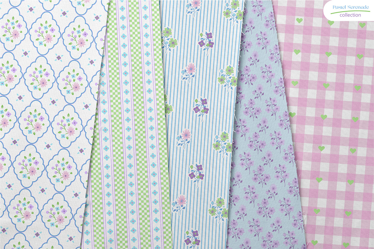 Pastel Serenade - Seamless Patterns, a Pattern Graphic by InaCorart (Photo 2 of 6)