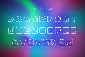 Geometry Neon Color Font