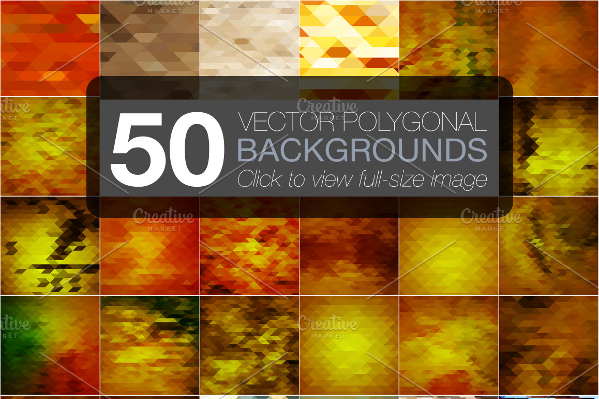 50 polygonal vector backgrounds, a Pattern Graphic by Design Lab. (Photo 2 of 2)