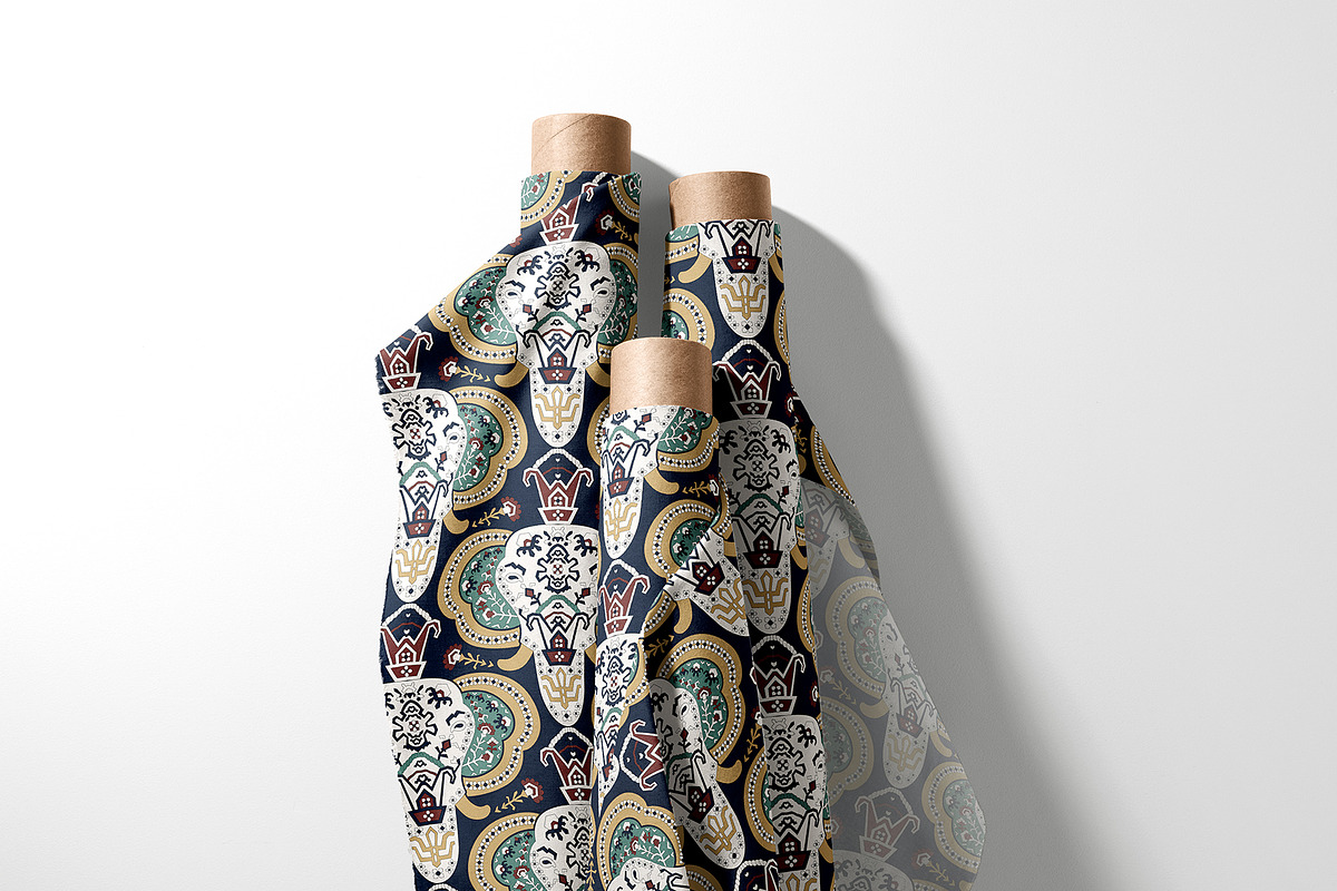 Ethnic Elephant Patchwork Pattern, a Pattern Graphic by StudioGlouna (Photo 6 of 9)
