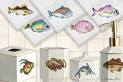 Watercolor Fish Clipart (big set), a Decorative Illustration by Sunshine Art Shop (Thumbnail 5 of 13)