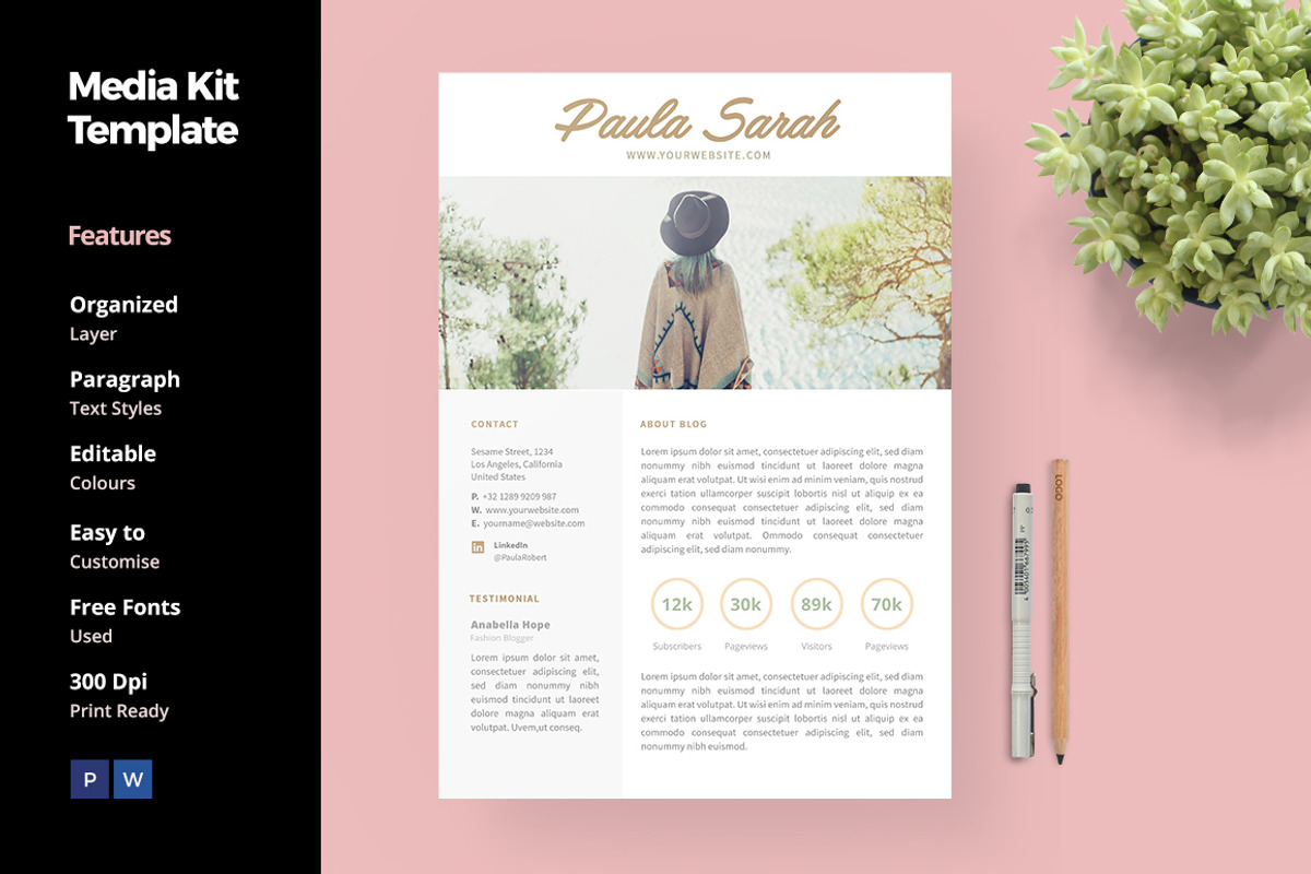Media Kit for Blogger, a Social Media Template by ariodsgn (Photo 1 of 4)