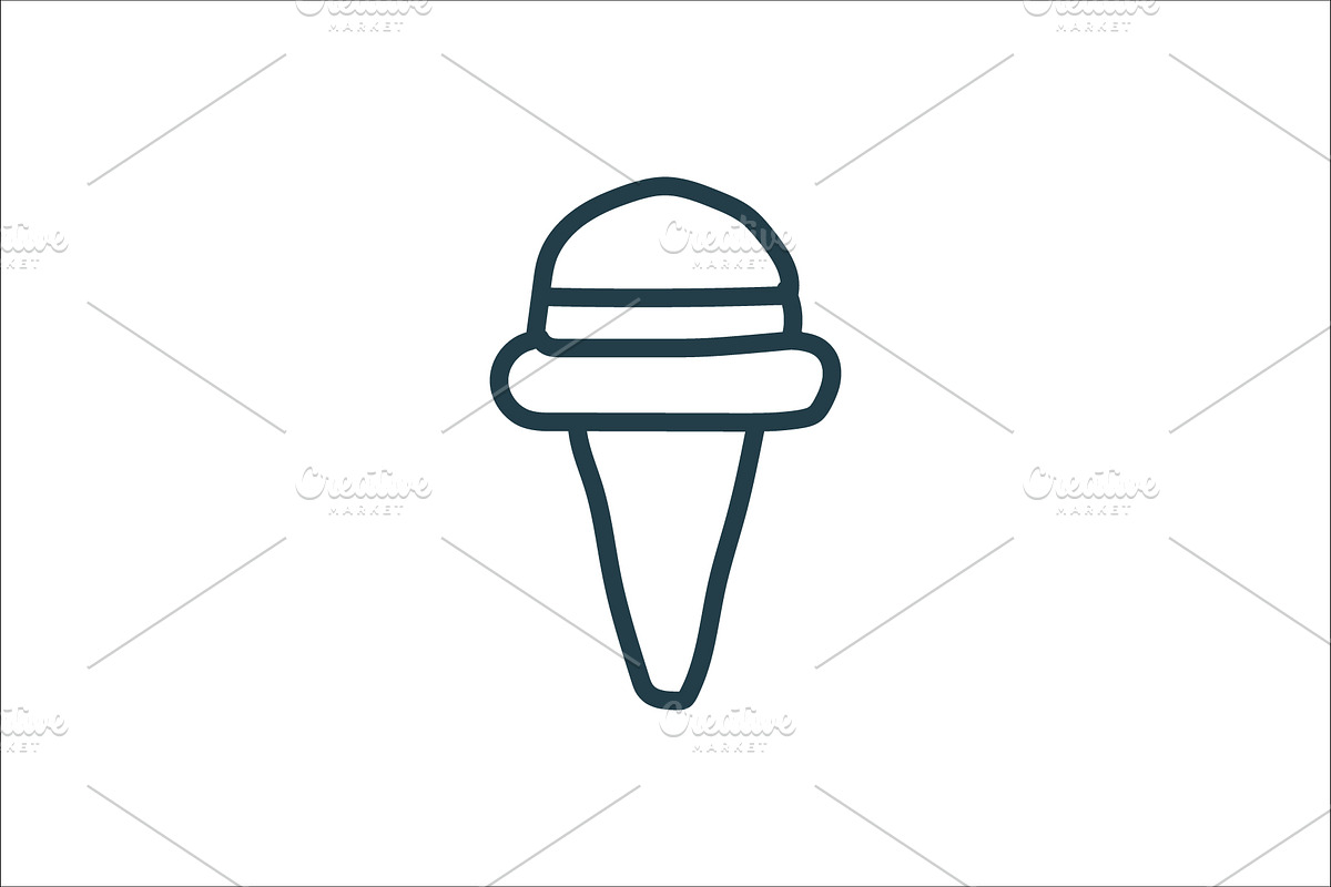 ice cream icon, an Icon by Vectorium Studio