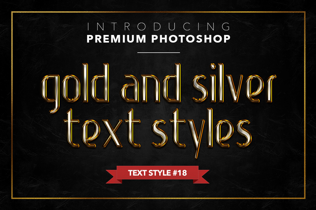 Gold & Silver #1 - 20 Text Styles, a Layer Style Add-On by Jonas Stensgaard (Photo 19 of 23)