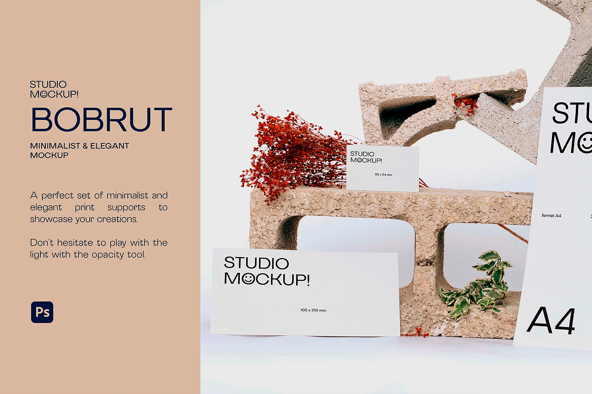 BUSINESS STATIONERY MOCKUP BRUT, a Graphic by Le Studio Mockup (Photo 1 of 4)