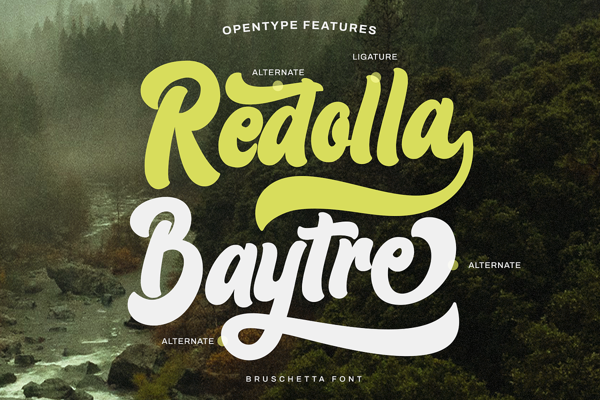 Bruschetta - Retro Script Font, a Handwritten Font by Mozatype (Photo 3 of 10)