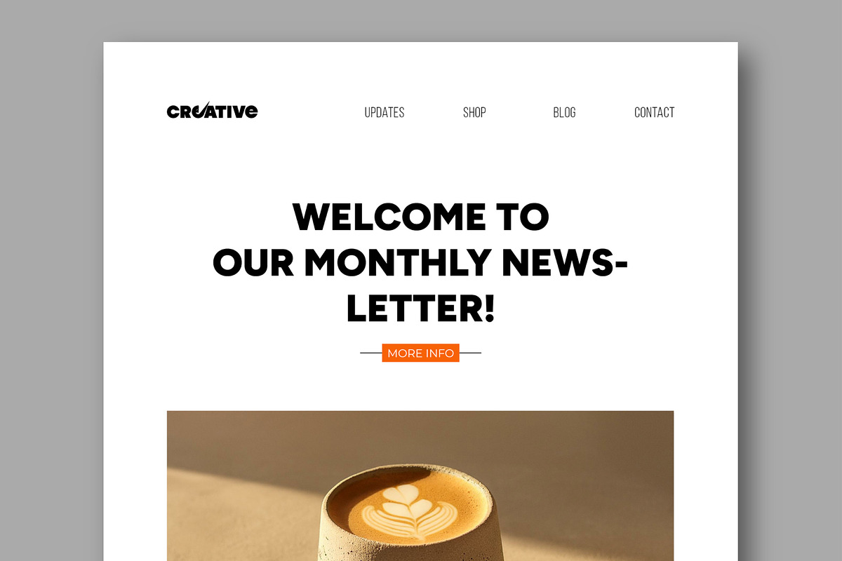 Email Newsletter Template, an UI Kit Template by MightyDesign (Photo 2 of 8)