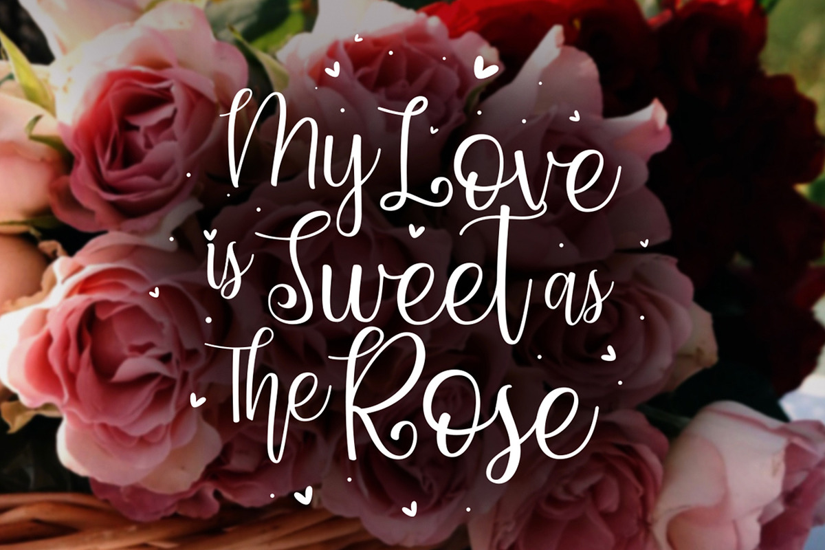 Dynamic Love | Calligraphy Script preview 5